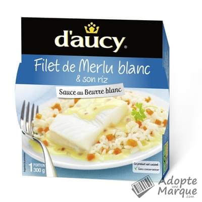 d'aucy Filet de Merlu Sauce Beurre Blanc & son Riz La barquette de 300G
