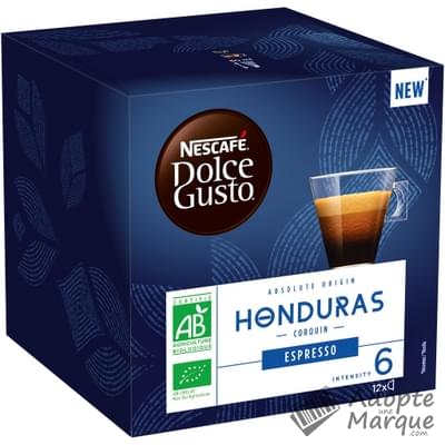 Dolce Gusto Capsules de Café Absolute Origin Espresso Honduras Bio La boîte de 12 capsules