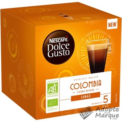 Dolce Gusto Capsules de Café Absolute Origin Lungo Colombia Bio La boîte de 12 capsules