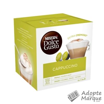 Dolce Gusto Capsules de Café Cappuccino Extra Crema La boîte de 16 capsules