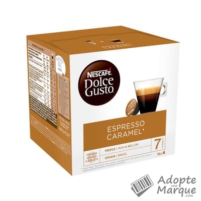 Dolce Gusto Capsules de Café Espresso Caramel La boîte de 16 capsules