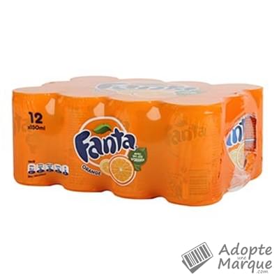Fanta Boisson gazeuse goût Orange Les 12 canettes de 15CL