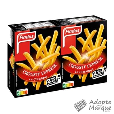 Findus Crousti' Express Frites au Micro-Onde Les 2 boîtes de 90G
