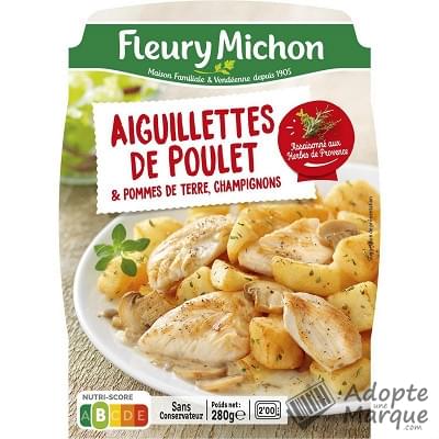 Fleury Michon Aiguillettes de Poulet, Pommes de terre & Champignons La barquette de 280G