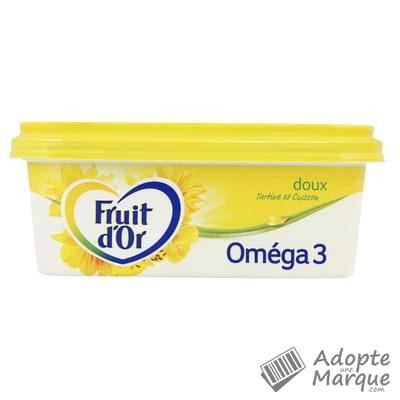 Fruit d'Or Margarine Oméga 3 Doux - 60%MG La barquette de 250G