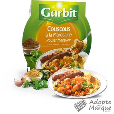 Garbit Couscous à la Marocaine au Poulet & Merguez L'assiette repas de 285G