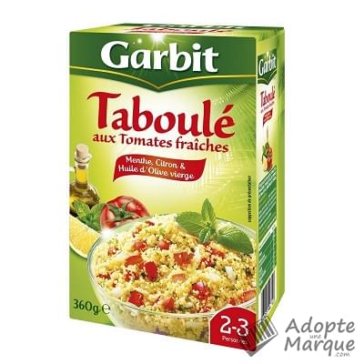 Garbit Taboulé aux dés de Tomates fraîches, Menthe & Citron La boîte de 360G