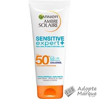 Garnier Ambre Solaire - Crème solaire Sensitive Expert+ FPS 50+ Le tube de 200ML