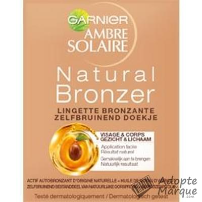 Garnier Ambre Solaire - Lingettes autobronzantes visage & corps à l'extrait d'abricot Le paquet de 2 lingettes