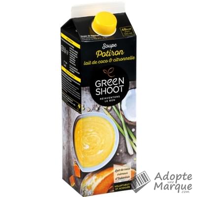 Green Shoot Soupe Potiron, Lait de Coco & Citronnelle La brique de 1L