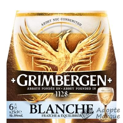 Grimbergen Bière Blanche d'Abbaye - 6% vol. Les 6 bouteilles de 25CL