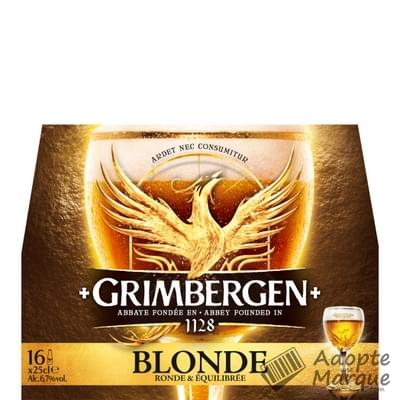 Grimbergen Bière Blonde d'Abbaye - 6,7% vol. Les 16 bouteilles de 25CL