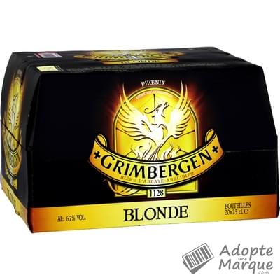Grimbergen Bière Blonde d'Abbaye - 6,7% vol. Les 20 bouteilles de 25CL