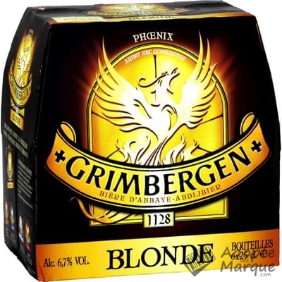 Grimbergen Bière Blonde d'Abbaye - 6,7% vol. Les 6 bouteilles de 25CL