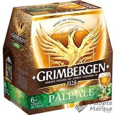 Grimbergen Bière Blonde d'Abbaye - Pale Ale 5,5% vol. Les 6 bouteilles de 25CL