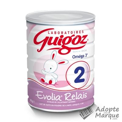 Guigoz Lait de Suite en Poudre 2ème âge Evolia Relais (6 à 12 mois) La boîte de 800G