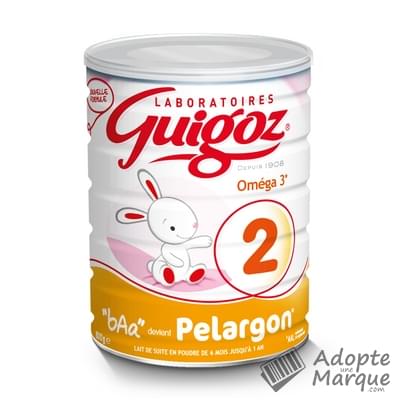Guigoz Lait de Suite en Poudre 2ème âge Pelargon (6 à 12 mois) La boîte de 800G
