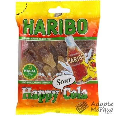 Haribo Bonbons Happy Cola Sour Halal Le sachet de 100G