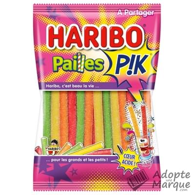 Haribo Bonbons Pailles PIK Cœur Acide Le sachet de 180G