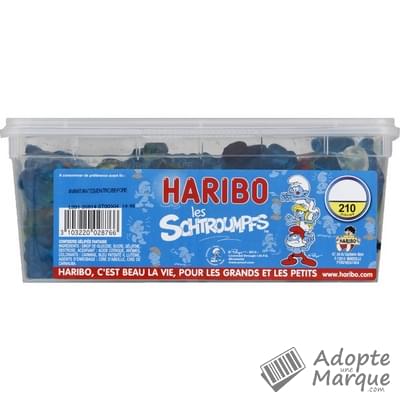 Haribo Bonbons Les Schtroumpfs "La boîte de 1,188KG"