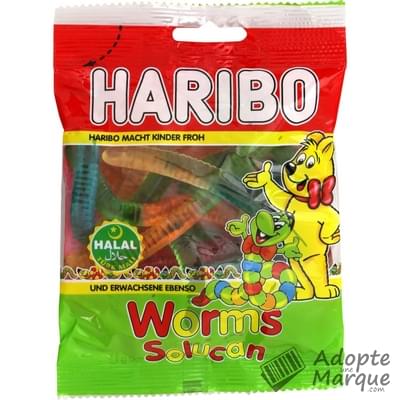 Haribo Bonbons Worms Solucan Halal Le sachet de 100G