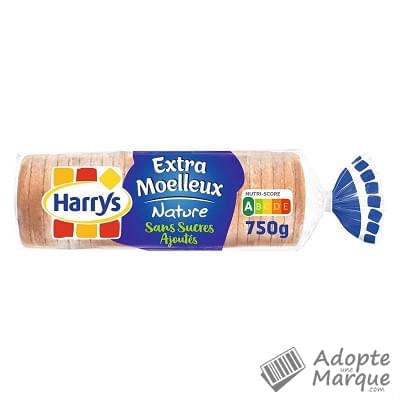 Harry's Extra Moelleux - Pain de mie Nature Sans sucres ajoutés Le paquet de 750G