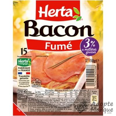 Herta Bacon Fumé - Tranches Fines Les 15 tranches - 150G