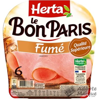 Herta Le Bon Paris - Jambon Fumé La barquette de 6 tranches - 210G