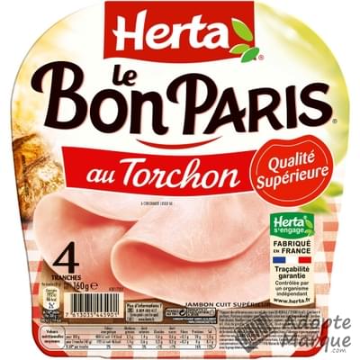 Herta Le Bon Paris - Jambon au Torchon La barquette de 4 tranches - 160G