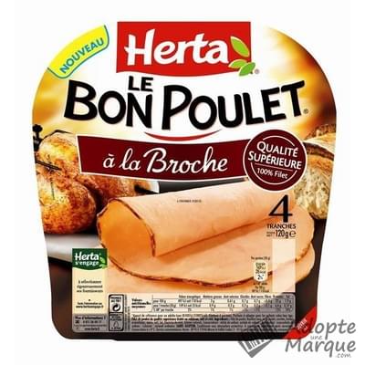 Herta Le Bon Poulet - Filet de Poulet à la Broche La barquette de 4 tranches - 120G