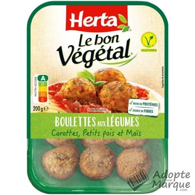 Herta Le Bon Végétal - Boulettes de Légumes La barquette de 200G