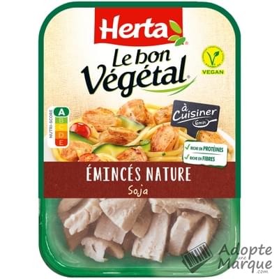 Herta Le Bon Végétal - Emincés Nature Soja La barquette de 160G