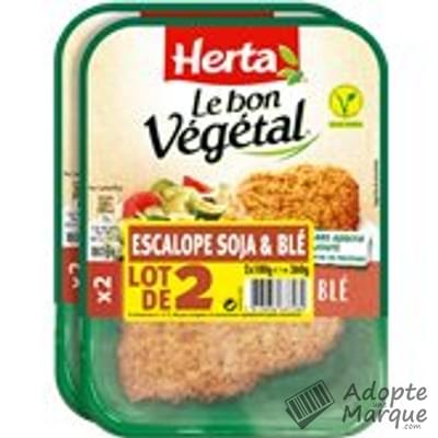 Herta Le Bon Végétal - Escalope Soja & Blé Les 2 barquettes de 180G