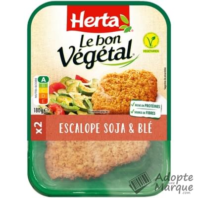 Herta Le Bon Végétal - Escalope Soja & Blé La barquette de 180G