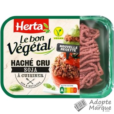 Herta Le Bon Végétal - Haché Cru Soja à Cuisiner La barquette de 200G
