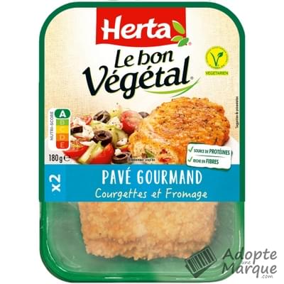 Herta Le Bon Végétal - Pavé Gourmand Courgettes & Fromage La barquette de 180G
