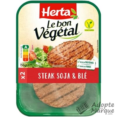 Herta Le Bon Végétal - Steak Soja & Blé La barquette de 150G