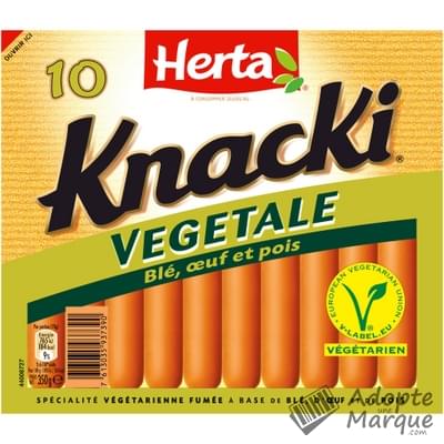 Herta Knacki Végétale Le paquet de 10 saucisses - 350G