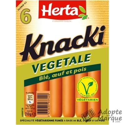 Herta Knacki Végétale Le paquet de 6 saucisses - 210G