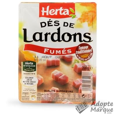 Herta Lardons Fumés La barquette de 200G