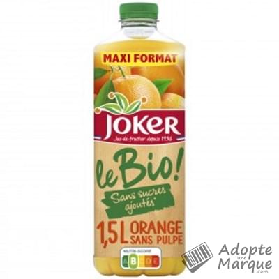 Joker Le Bio - Jus d'Orange sans pulpe "La bouteille de 1,5L"