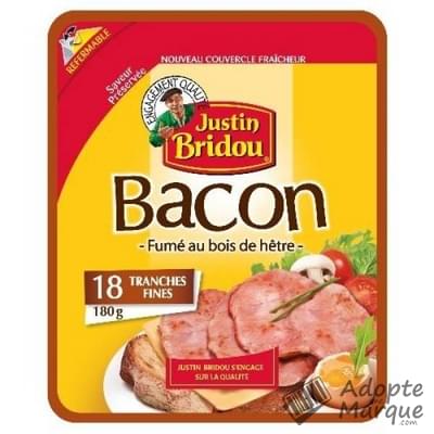 Justin Bridou Bacon Fumé au bois de Hêtre Le paquet de 18 tranches - 180G