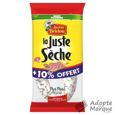 Justin Bridou La Juste Sèche - Saucisse sèche Nature La saucisse de 303G