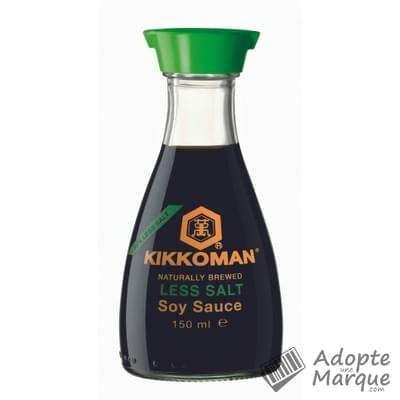 Kikkoman Sauce Soja naturellement fermentée avec 43 % de Sel en moins La carafe anti-goutte de 150ML
