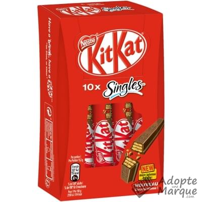 KitKat Singles - Gauffrettes croustillantes enrobées de chocolat au lait Le paquet de 152G