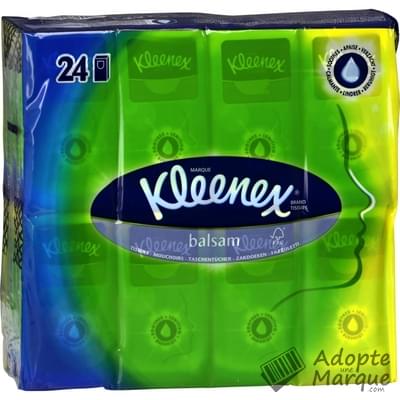 Kleenex Mouchoirs en papier Balsam Les 24 étuis - 216 mouchoirs