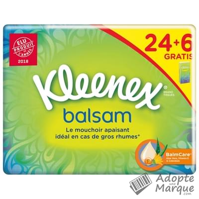 Kleenex Mouchoirs en papier Balsam Les 30 étuis - 270 mouchoirs