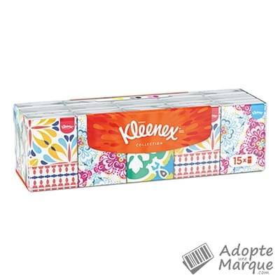 Kleenex Mouchoirs en papier Collection Etuis Mini Les 15 mini-étuis - 105 mouchoirs