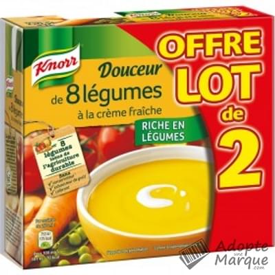 Knorr Les Douceurs - Douceur de 8 Légumes à la Crème fraîche Les 2 briques de 50CL