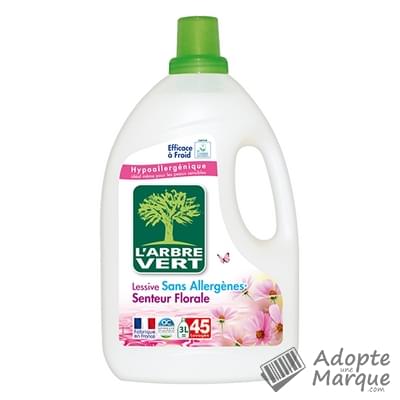 L'Arbre Vert Lessive Liquide Senteur Florale Le bidon de 3L (45 lavages)